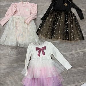 Elegant Starry Kids Dress Trio